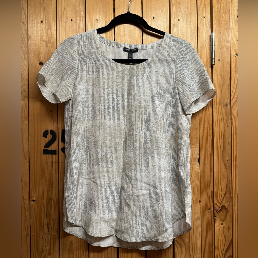 Eileen fisher silk pullover top petite p